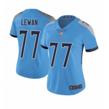 Women's Light Blue Tennessee Titans #77 Taylor Lewan Vapor Untouchable Limited Stitched Football Jersey