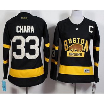 Women's Boston Bruins #33 Zdeno Chara Reebok Black 2016 Winter Classic Premier Jersey