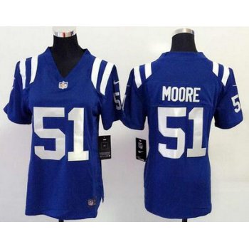Women's Indianapolis Colts #51 Henoc Muamba Royal Blue Team Color NFL Nike Game Jersey