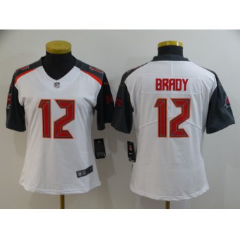 Women's Tampa Bay Buccaneers #12 Tom Brady White 2020 Vapor Untouchable Stitched NFL Nike Limited Jersey