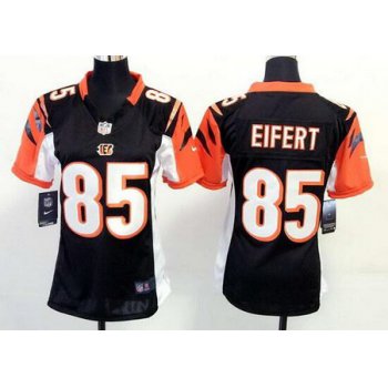 Women's Cincinnati Bengals #85 Tyler Eifert Black Team Color NFL Nike Game Jersey