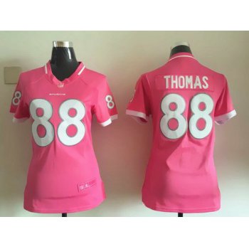 Women's Denver Broncos #88 Demaryius Thomas Pink Bubble Gum 2015 NFL Jersey