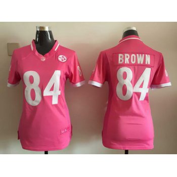 Women's Pittsburgh Steelers #84 Antonio Brown Pink Bubble Gum 2015 NFL Jersey