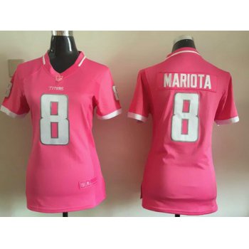 Women's Tennessee Titans #8 Marcus Mariota Pink Bubble Gum 2015 NFL Jersey