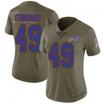 Nike Bills #49 Tremaine Edmunds Olive Women's Stitched NFL Limited 2017 Salute to Service Jersey
