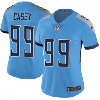 Nike Titans #99 Jurrell Casey Light Blue Team Color Women's Stitched NFL Vapor Untouchable Limited Jersey