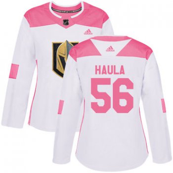 Adidas Vegas Golden Knights #56 Erik Haula White Pink Authentic Fashion Women's Stitched NHL Jersey