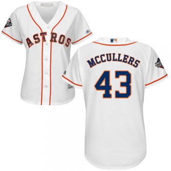Astros #43 Lance McCullers White Home 2019 World Series Bound Women's Stitched Baseball Jersey