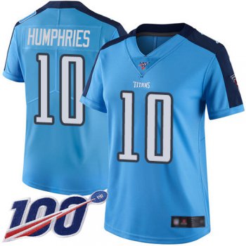 Titans #10 Adam Humphries Light Blue Women's Stitched Football Limited Rush 100th Season Jersey