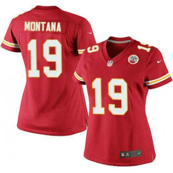 Women's Kansas City Chiefs #19 Joe Montana Red Retired Player NFL Nike Game Jersey