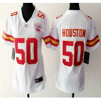 Women's Kansas City Chiefs #50 Justin Houston White Road NFL Nike Game Jersey