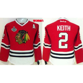 Women's Chicago Blackhawks #2 Duncan Keith 2015 Stanley Cup Red Jersey