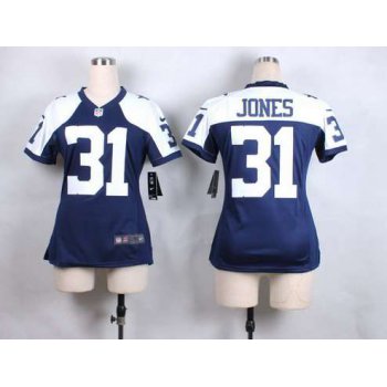 Women's Dallas Cowboys #31 Byron Jones Nike Blue Thanksgiving Game Jersey