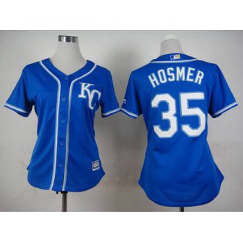 Women's Kansas City Royals #35 Eric Hosmer 2014 Blue Jersey