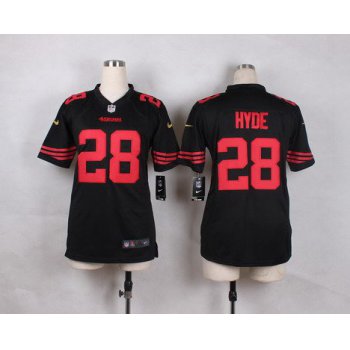 Women's San Francisco 49ers #28 Carlos Hyde 2015 Nike Black Game Jersey
