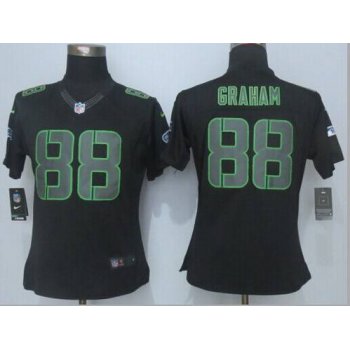 Women's Seattle Seahawks #88 Jimmy Graham Nike Black Impact Limited Jersey