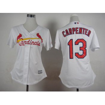 Women's St. Louis Cardinals #13 Matt Carpenter White Jersey