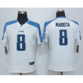 Women's Tennessee Titans #8 Marcus Mariota Nike White Limited Jersey