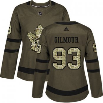 Adidas Toronto Maple Leafs #93 Doug Gilmour Green Salute to Service Women's Stitched NHL Jersey