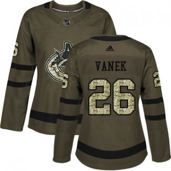 Adidas Vancouver Canucks #26 Thomas Vanek Green Salute to Service Women's Stitched NHL Jersey