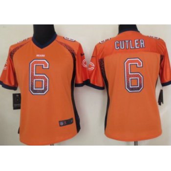 Nike Chicago Bears #6 Jay Cutler Drift Fashion Orange Womens Jersey