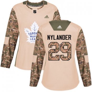 Adidas Toronto Maple Leafs #29 William Nylander Camo Authentic 2017 Veterans Day Women's Stitched NHL Jersey