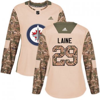 Adidas Winnipeg Jets #29 Patrik Laine Camo Authentic 2017 Veterans Day Women's Stitched NHL Jersey