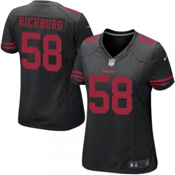 Nike 49ers #58 Weston Richburg Black Alternate Women's Stitched NFL Vapor Untouchable Limited Jersey