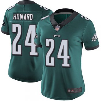 Nike Eagles #24 Jordan Howard Midnight Green Team Color Women's Stitched NFL Vapor Untouchable Limited Jersey