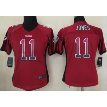 Nike Atlanta Falcons #11 Julio Jones Drift Fashion Red Womens Jersey