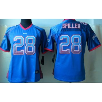 Nike Buffalo Bills #28 C.J. Spiller Drift Fashion Blue Womens Jersey