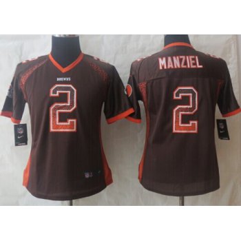 Nike Cleveland Browns #2 Johnny Manziel Drift Fashion Brown Womens Jersey