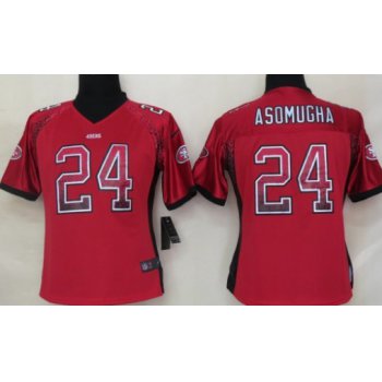 Nike San Francisco 49ers #24 Nnamdi Asomugha Drift Fashion Red Womens Jersey