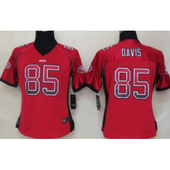 Nike San Francisco 49ers #85 Vernon Davis Drift Fashion Red Womens Jersey