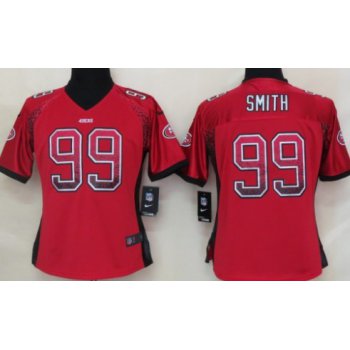 Nike San Francisco 49ers #99 Aldon Smith Drift Fashion Red Womens Jersey