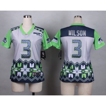 Nike Seattle Seahawks #3 Russell Wilson 2015 Noble Fashion Womens Jersey