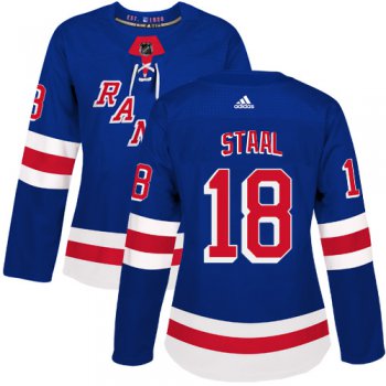 Adidas New York Rangers #18 Marc Staal Royal Blue Home Authentic Women's Stitched NHL Jersey