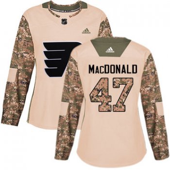 Adidas Philadelphia Flyers #47 Andrew MacDonald Camo Authentic 2017 Veterans Day Women's Stitched NHL Jersey