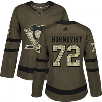Adidas Pittsburgh Penguins #72 Patric Hornqvist Green Salute to Service Women's Stitched NHL Jersey