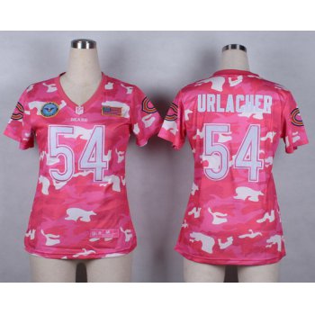 Nike Chicago Bears #54 Brian Urlacher 2014 Salute to Service Pink Camo Womens Jersey