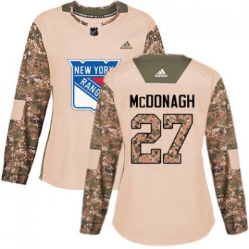 Adidas New York Rangers #27 Ryan McDonagh Camo Authentic 2017 Veterans Day Women's Stitched NHL Jersey