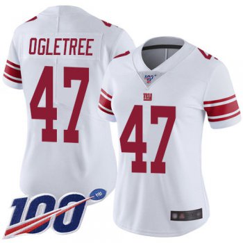 Nike Giants #47 Alec Ogletree White Women's Stitched NFL 100th Season Vapor Limited Jersey