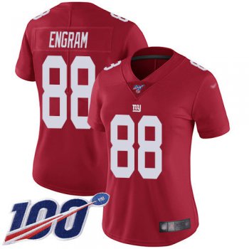 Nike Giants #88 Evan Engram Red Alternate Women's Stitched NFL 100th Season Vapor Limited Jersey