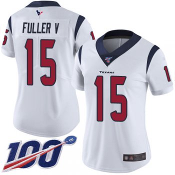 Nike Texans #15 Will Fuller V White Women's Stitched NFL 100th Season Vapor Limited Jersey