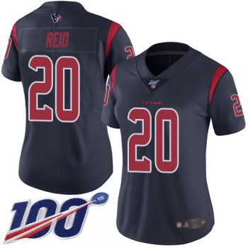 Nike Texans #20 Justin Reid Navy Blue Women's Stitched NFL Limited Rush 100th Season Jersey