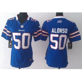 Nike Buffalo Bills #50 Kiko Alonso White Limited Womens Jersey
