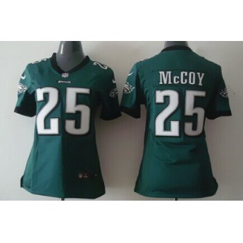 Nike Philadelphia Eagles #25 LeSean McCoy Dark Green Game Womens Jersey