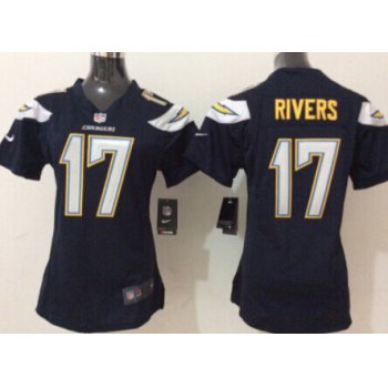 Nike San Diego Chargers #17 Philip Rivers 2013 Navy Blue Game Womens Jersey