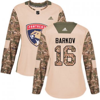 Adidas Florida Panthers #16 Aleksander Barkov Camo Authentic 2017 Veterans Day Women's Stitched NHL Jersey
