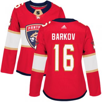 Adidas Florida Panthers #16 Aleksander Barkov Red Home Authentic Women's Stitched NHL Jersey